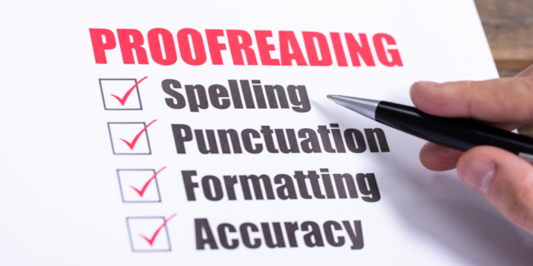 Proof reading activities